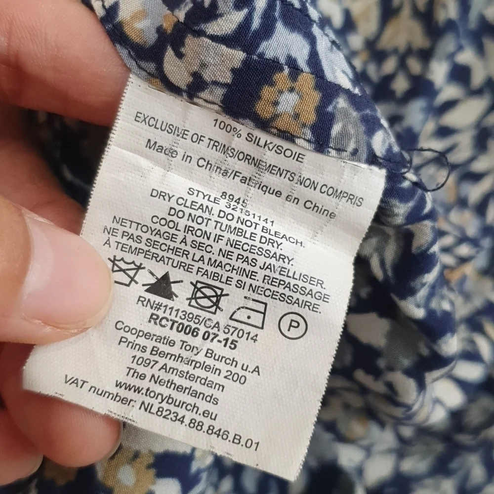Tory Burch Silk Kaleidoscope Floral Blouse